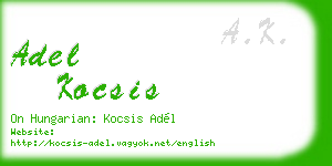 adel kocsis business card